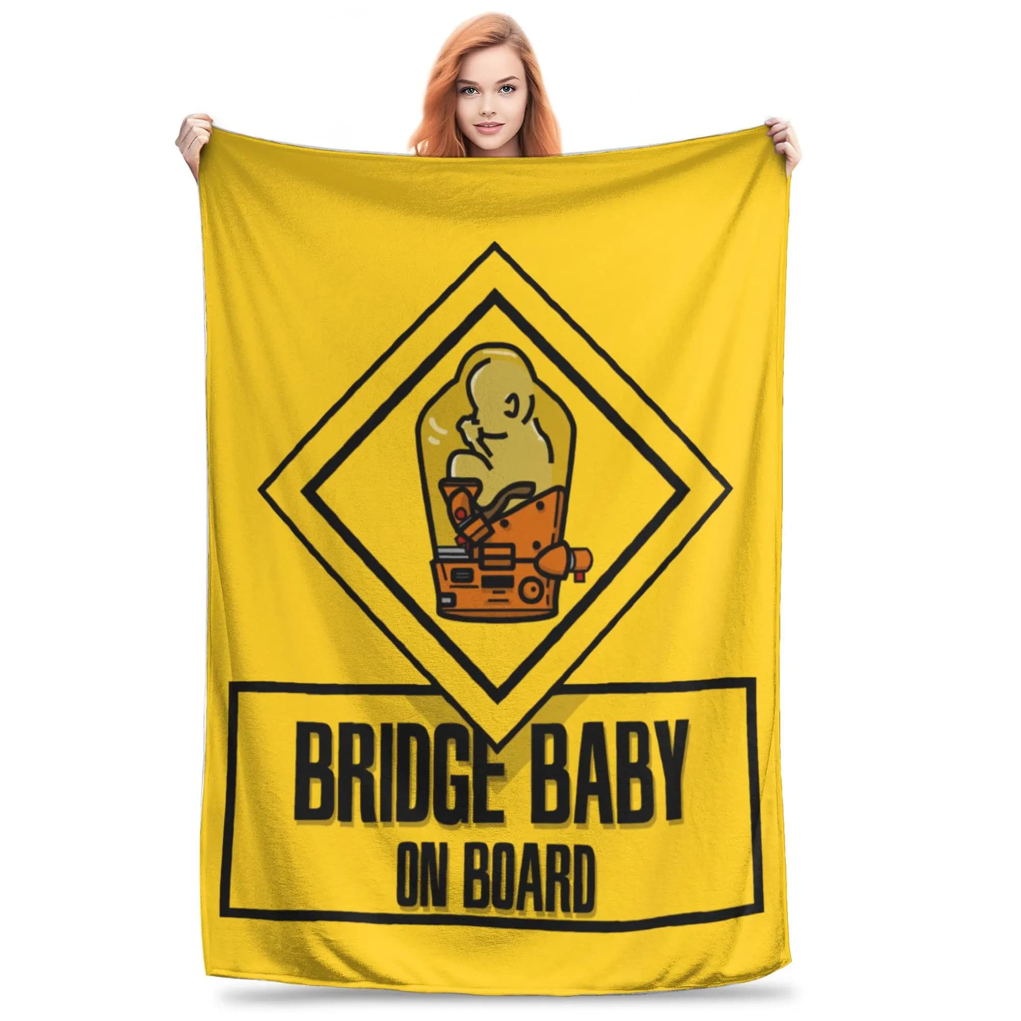 Bridge Baby on Board - Coperta in lana Death Stranding, plaid creativo per letto, divano, 125x100 cm