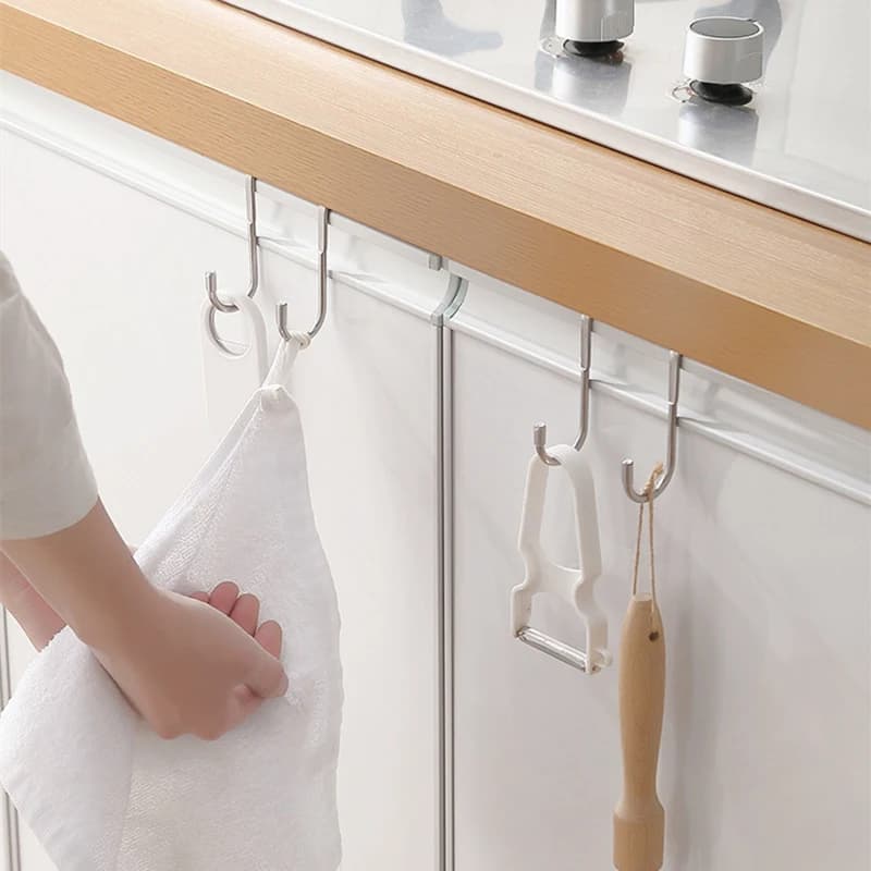 Stainless Steel S Shaped Double Bearing Hook for Kitchen Wall Organizer Bathroom Hooks Wall Mounted Hooks