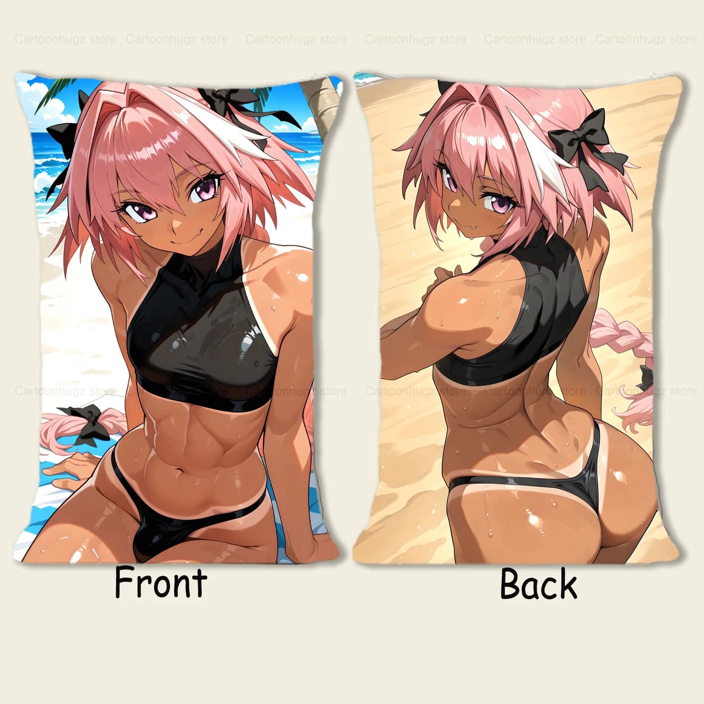 R18 + Dakimakura Anime Astolfo Futa Federa per cuscino Cuscino per divano Stampa fronte-retro Federa per cuscino 40X60 cm