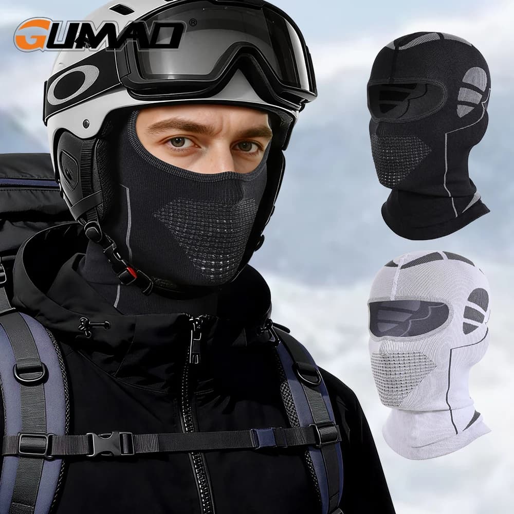 Passamontagna Invernale Caldo, Maschera Integrale, Fodera per Casco Elastica e Traspirante per Ciclismo, Sport all'Aperto, Pesca, Corsa, Sci, Motociclismo