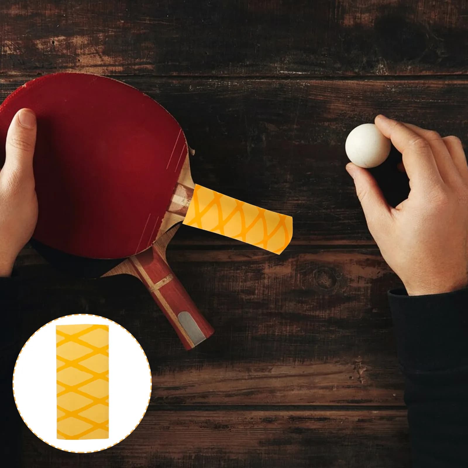 Handles for ping pong handle in non-slip elastic plastic, absorbent sweat, for protection of the rack handle, comfort and control.