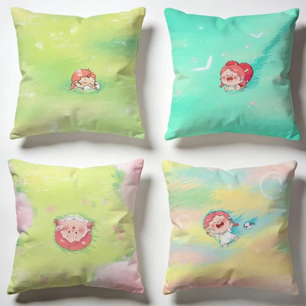 Sparkling Bubble Fairy Wave Cushion Cover Soft Pillow Cases for Home Bedroom Living Room Sofa