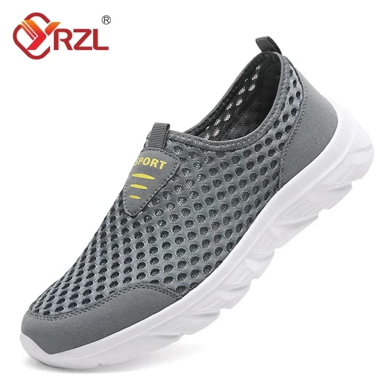 YRZL Summer Men Shoes Casual Hollow Mesh Sneakers Men Trendy Light Adult Gymnastics Breathable Men's Gymnastics Shoes Men's Moccasins