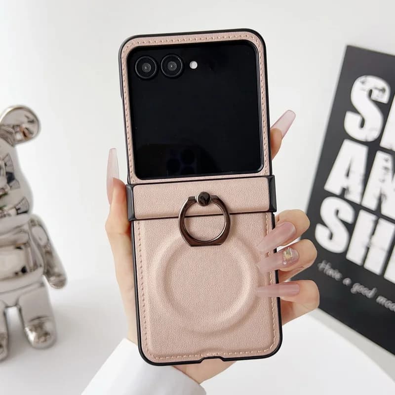 PU Leather Magnetic Stand Phone Case For Motorola Razr 70 60 40 50 Ultra Razr70 Razr60 For Magsafe Rotating Ring Holder Cover