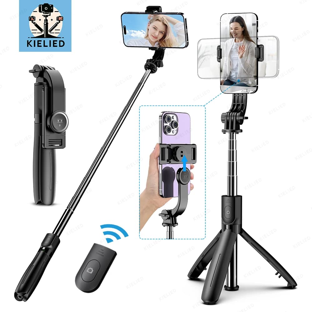 Mobile phone selfie stick tripod, removable mobile support, one-foot wireless remote control for iPhone Android Huawei Xiaomi