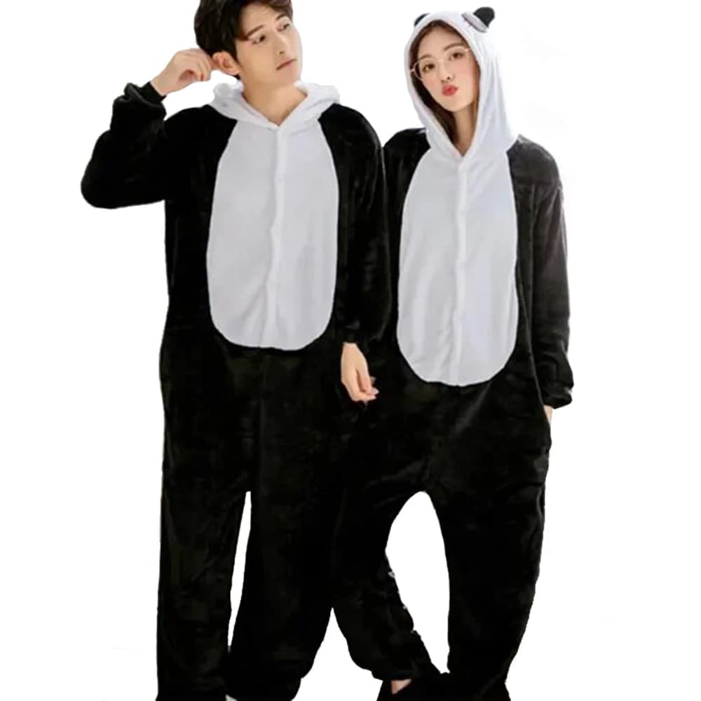 Adulti Kigurumi Cartoon Onesies Pigiama animale caldo Set Indumenti da notte Bambini Pigiama con cappuccio Donna Uomo Inverno Tute cosplay unisex