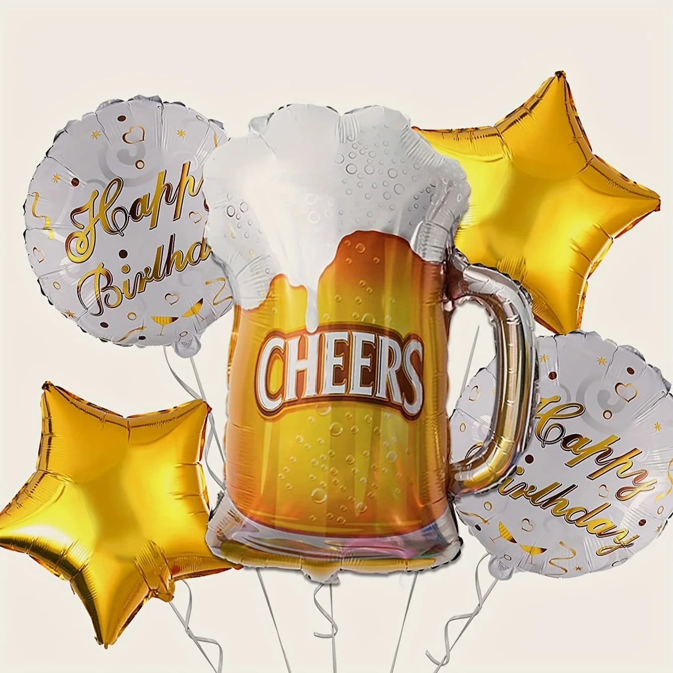 Palloncini a Forma di Boccale di Birra Dorato, Decorazioni per Feste della Birra, Coppa Europea, Coppa del Mondo, Celebrazioni Festive