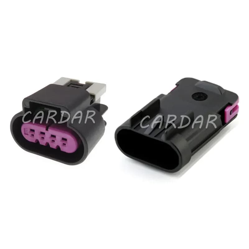 Set di 4 Connettori Impermeabili per Sensore Ossigeno Auto 15487756 15487755, Assemblaggio Presa Auto AC a 4 Pin