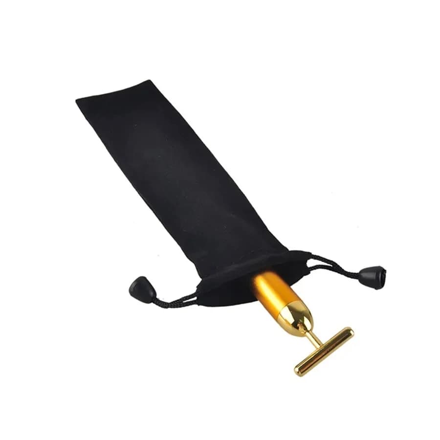 Portable Power Electric Beauty Bar Waterproof 24K Gold Impulse Radiator Roller Facial Eye Pouch Remover Face Care Tool