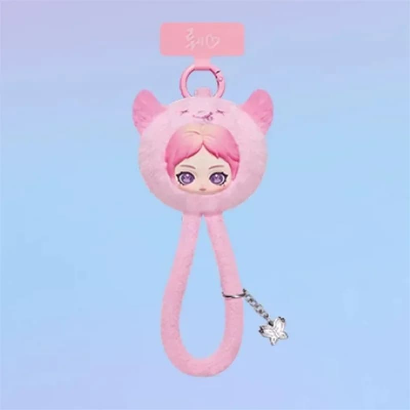 POPMART Aespa FLUFFY CLUB SERIES Peluche Porta Cellulare Blind Box Mystery Box Giocattoli Bambola Carina Anime Figure Ornamenti