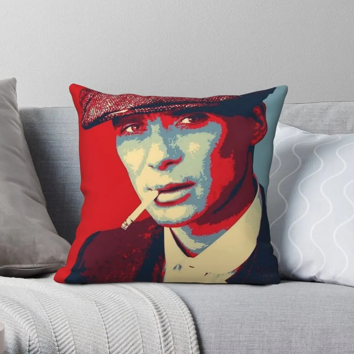 Tommy Shelby Cillian Murphy Federa quadrata Poliestere Lino Velluto Decorazioni creative Federa per divano Fodera per cuscino 45x45