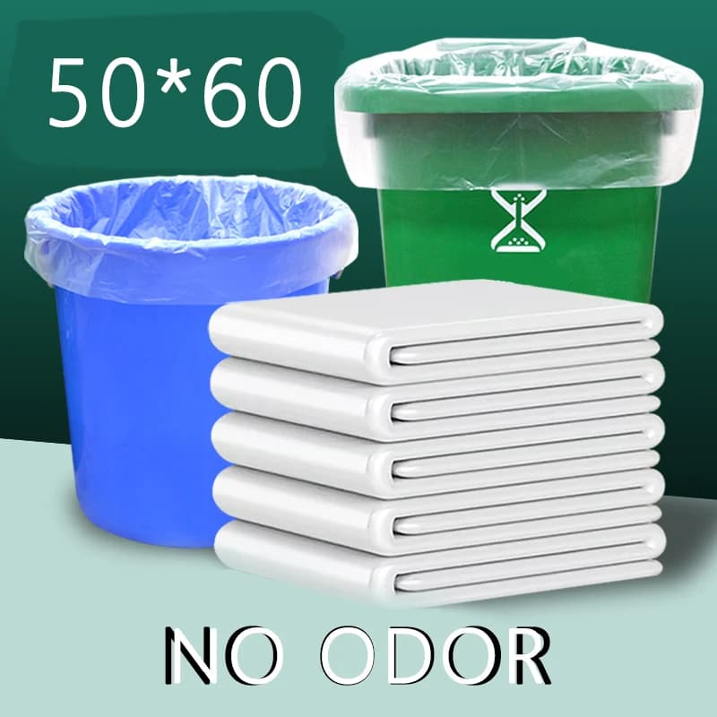 100PCS Large Garbage Bags Black Transparent Thickened for Outdoor Restaurant Kitchen Use Disposable Trash Bags for Waste Managem