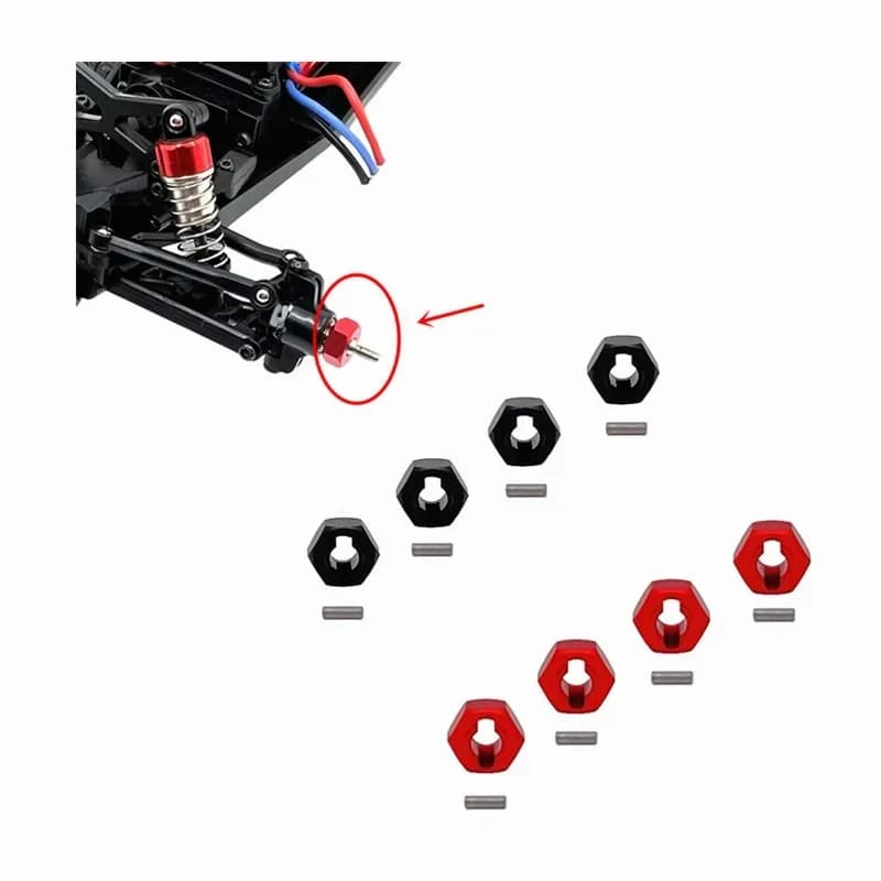 Mozzo esagonale ruota da 7 mm per WLtoys 244016 LOSI Micro-B 1/24 RC Car Metal Upgrade OP Accessori Kit di parti