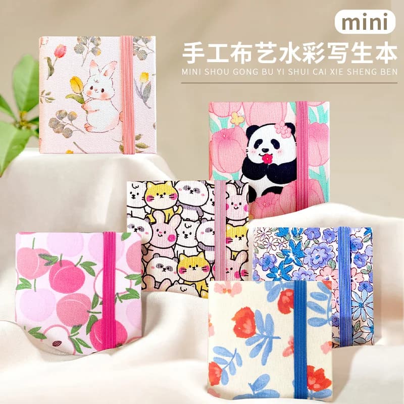 Sketch travel portable high value handbook flying bird fabric mini watercolor book 300g art special