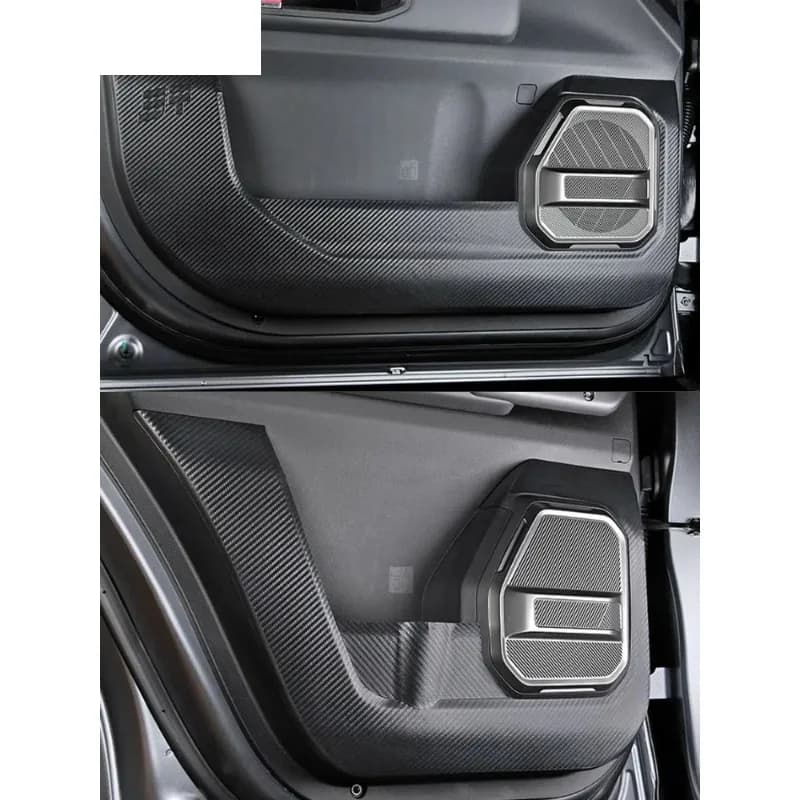 Per Jetour T2 Viaggiatore 2023 2024 Pelle scamosciata Adesivo in fibra di carbonio Porta Anti Calcio Copertura Tappetino di protezione Accessori interni