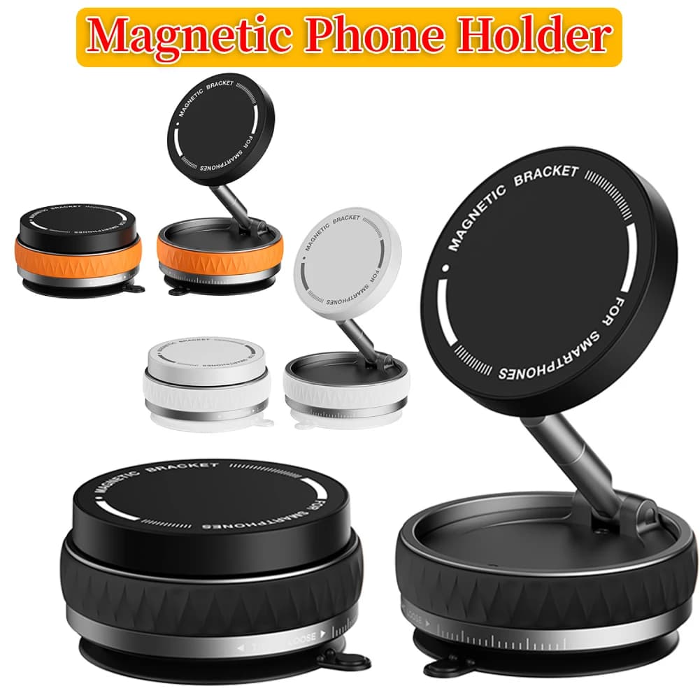 Per supporto magnetico per telefono da auto per vuoto Magsafe 360 ° Supporto per telefono cellulare con supporto per auto intelligente pieghevole rotante per iPhone Magsafe