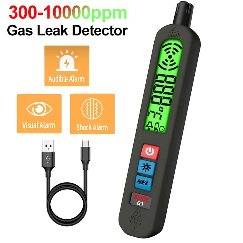 G1 rilevatore di perdite di Gas professionale combustibile Co2 naturale alcool infiammabile analizzatore di metano gpl con allarme visivo acustico