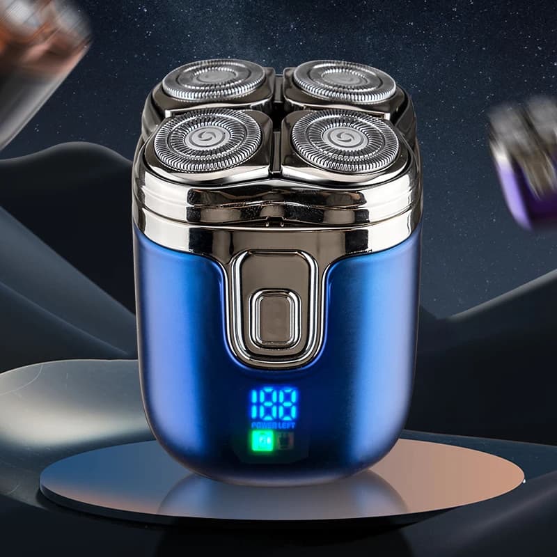 3D Blackstone 3 IPX7 waterproof, for dry and wet shaving, double use, for face and beard, with battery and digital display, for man