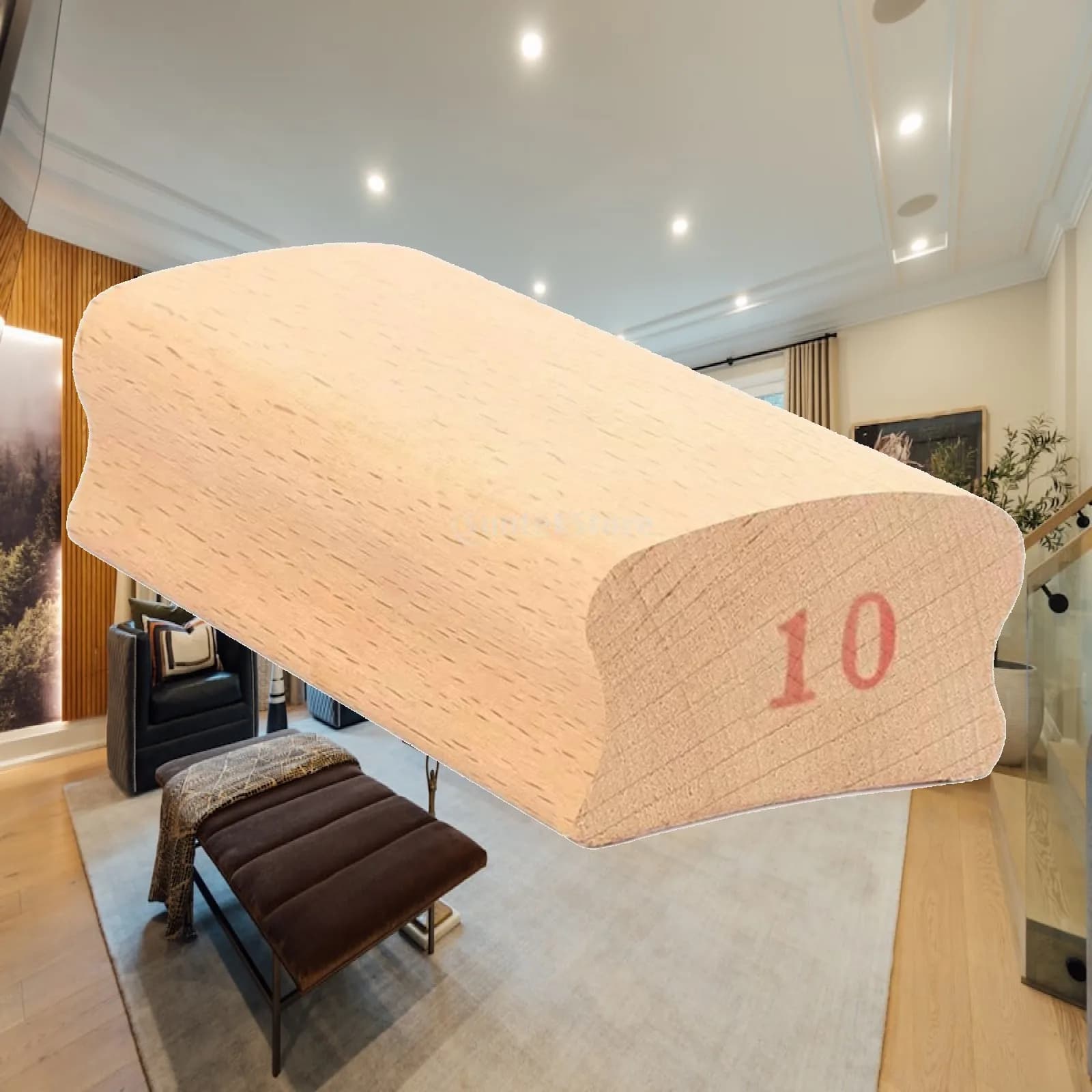 Wooden Fretboard Sanding Block with Radius Mark for Guitar Fret Polishing Neck Smoothing Luthier Hand Tool