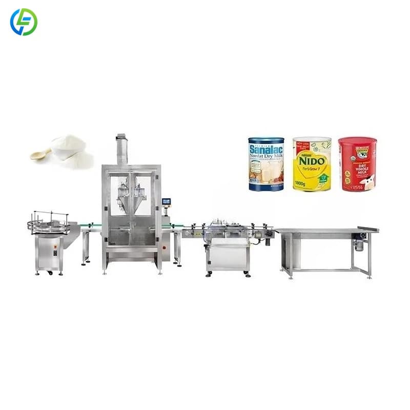 Screw Protein Bottle Dry Powder Condiment Spice Filling Capping Packaging Machine Labeling Production Line Customized