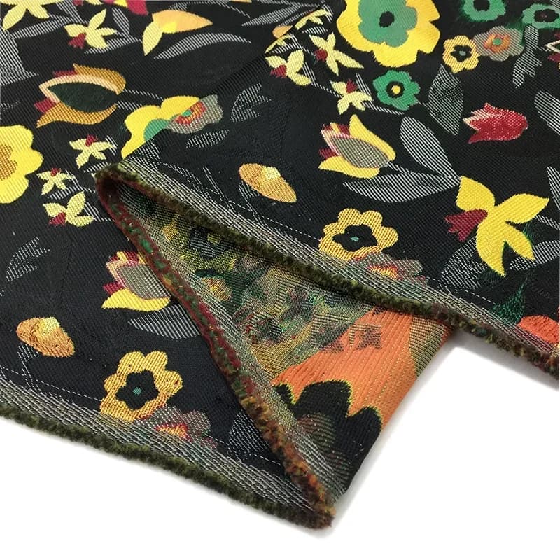 Jacquard Fabric Small Floral Pattern Spring Autumn Winter Suits Dresses Windbreakers Crisp Yarn-dyed Fabrics Cloth By The Meter