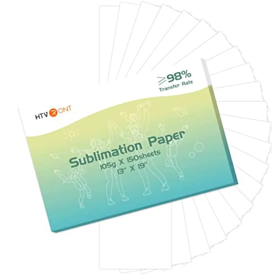 Carta per Sublimazione 13x19 Pollici - 150 Fogli, Eccellente Rilascio dell'Inchiostro, Carta Transfer per Sublimazione per Tazze, Bicchieri e Magliette