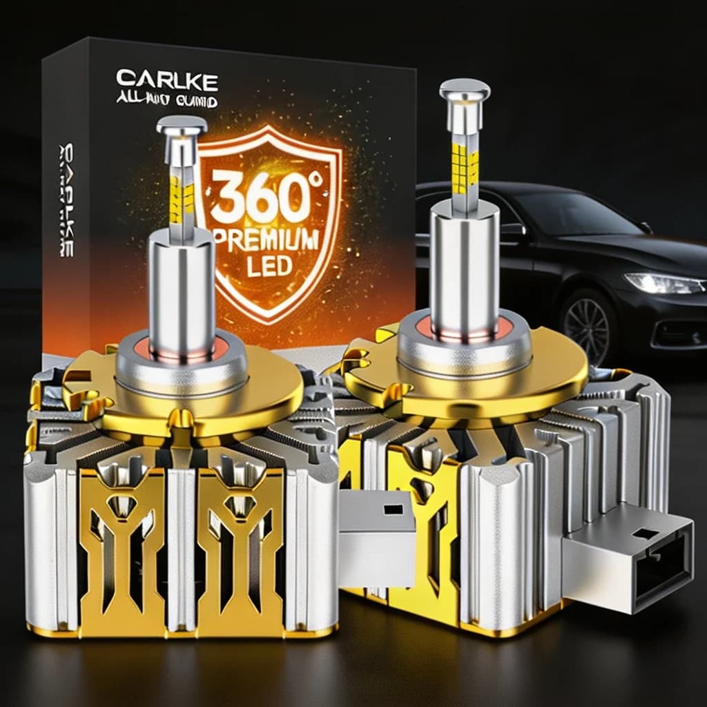 Carlke D1S Led Headlight D3S Canbus Bulbs 40000LM CSP D4S D5S D2S D8S Led 120W Super Bright D1R D4R D2R D3R 12V 6500K Car Lights