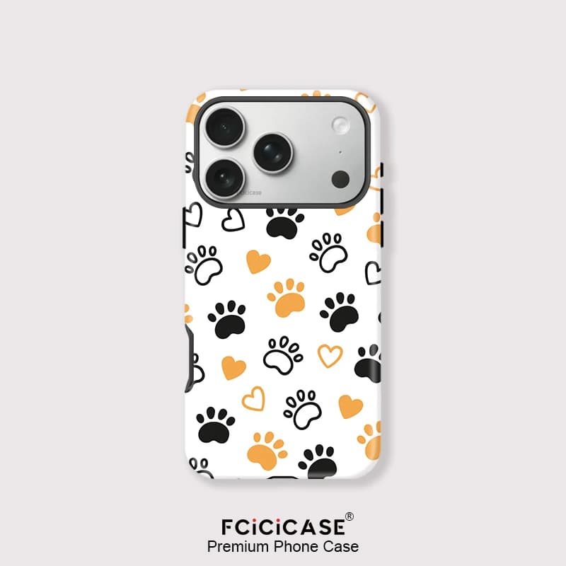 Custodia Fcicicase per iPhone con MagSafe, antiurto, magnetica, con motivo a zampa di cane, per iPhone 17 Air, 16, 15, 14, 11 Pro Max, 12, 13