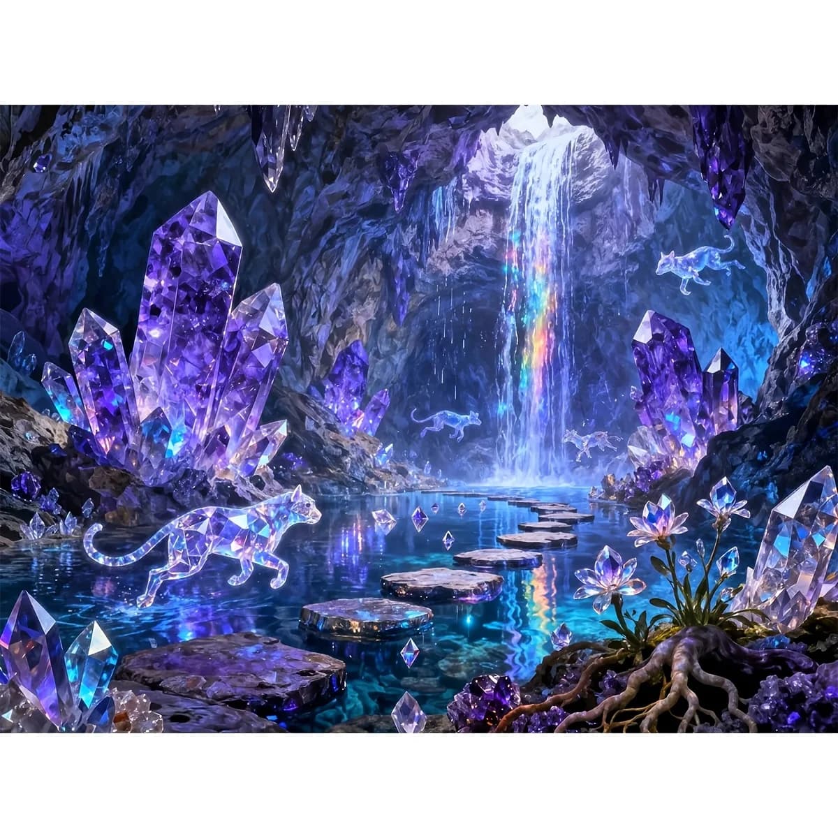 500/1000/1200/2000PCS Puzzles for Adults Brilliant Crystal World,Jigsaw Puzzles Brain Games Gifts Home Decor