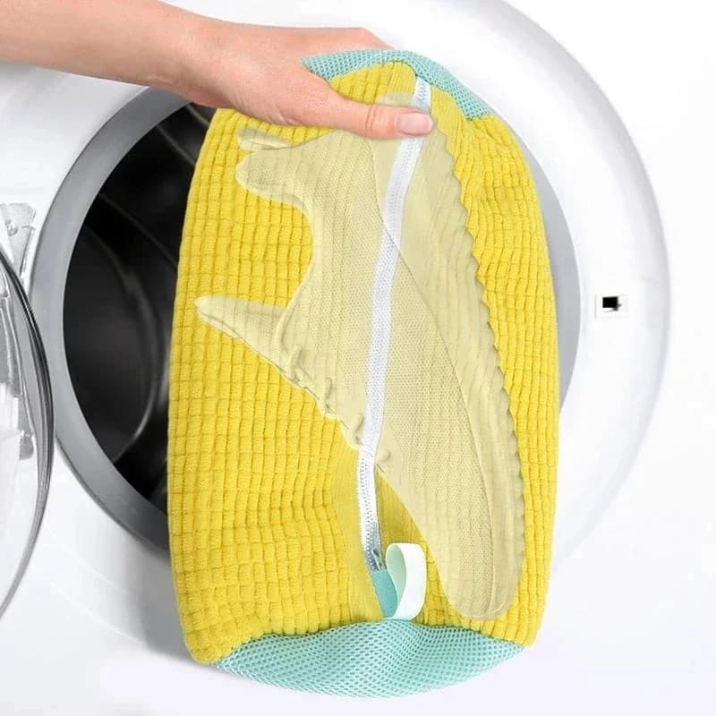 Cotton Shoe Washing Laundry Bag Fluffy Fiber Dirt Remover Anti‑deformation Shoe Clothes Wash Organizer Household Holiday Gift