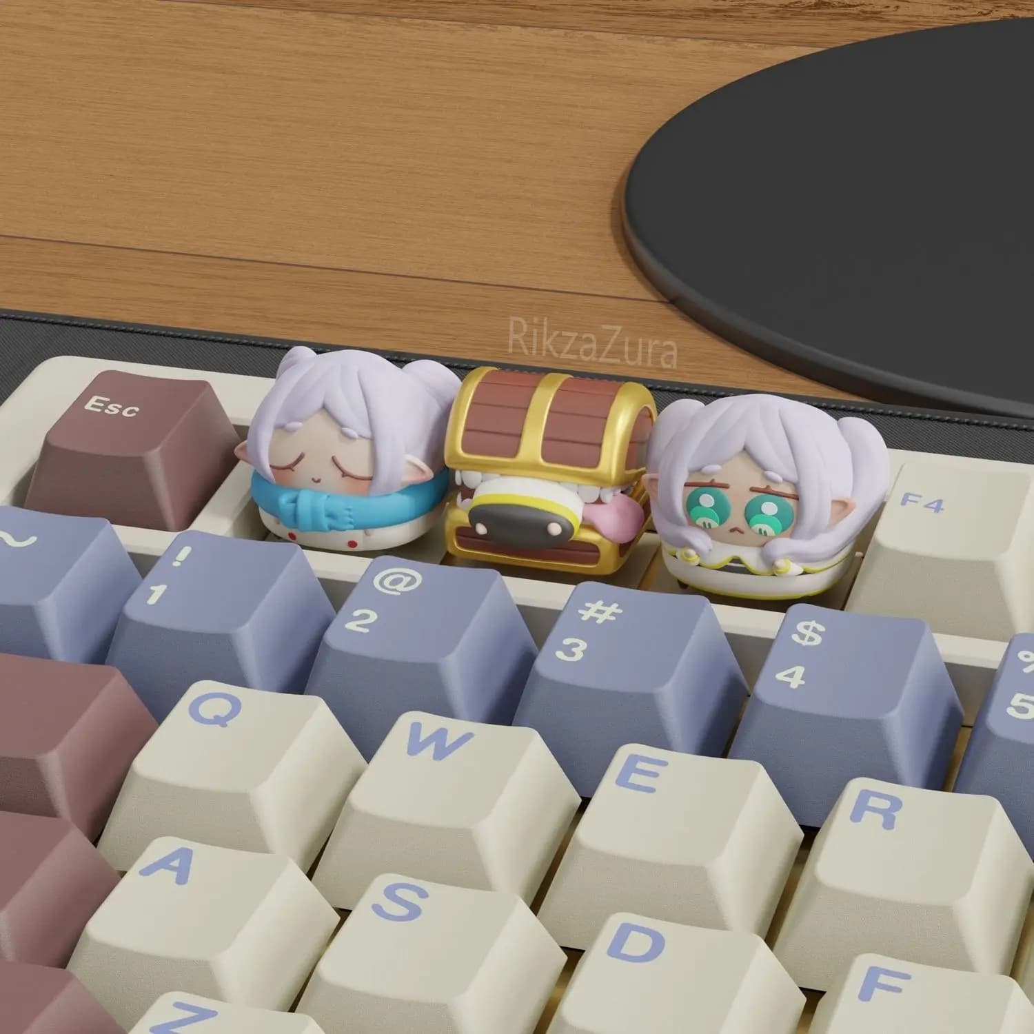 Diy Goddess Story Frieren Cute Mechanical Keyboard Keycaps Cross-Axis Mechanical Keyboard Pc Personalized Keycaps Gift Toys