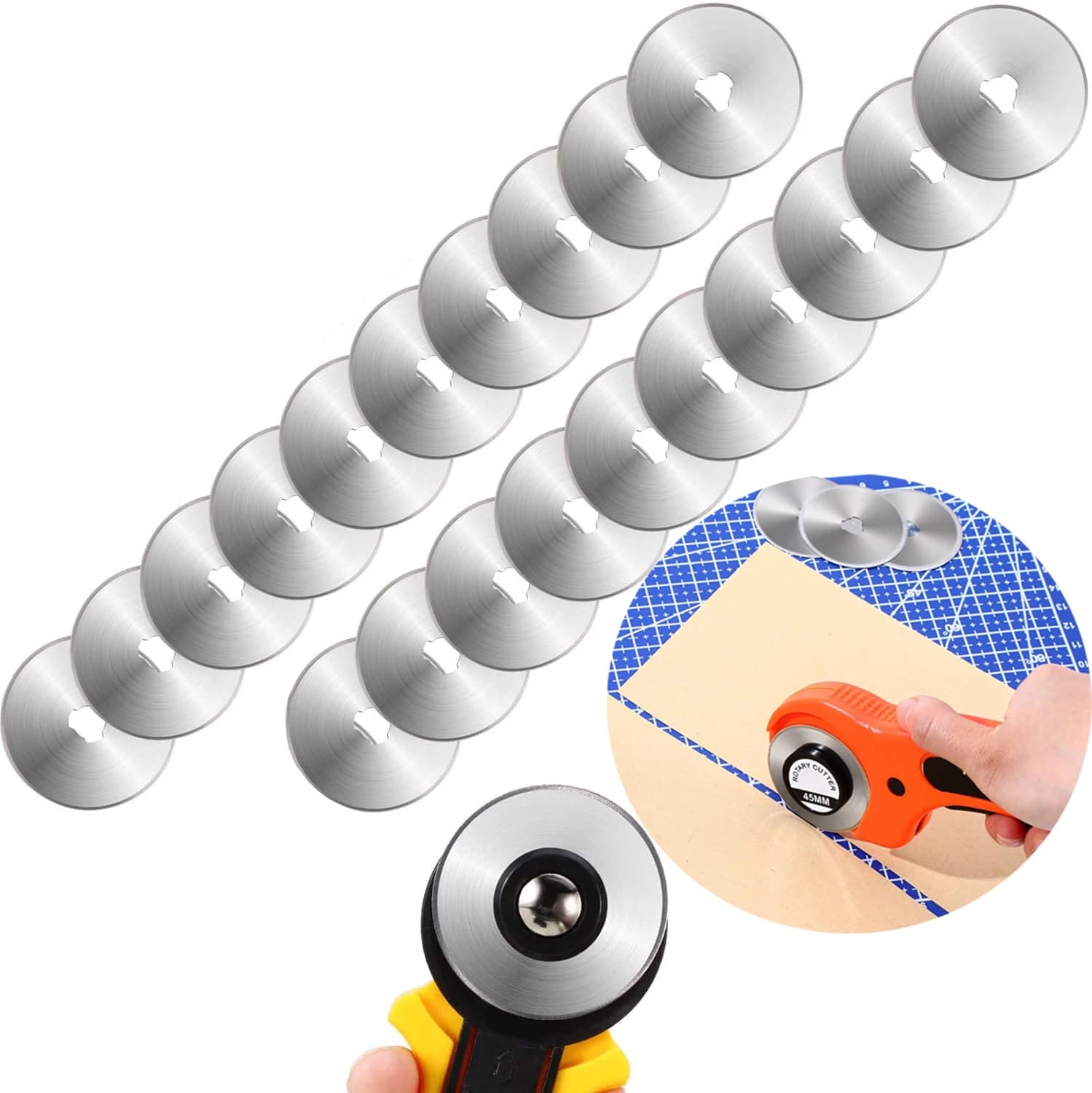 28mm 45mm Rotary Cutter Blades Compatible With Olfa Fiskars Martelli Blades For Quilting Scrapbooking Sewing Arts & Crafts Sharp