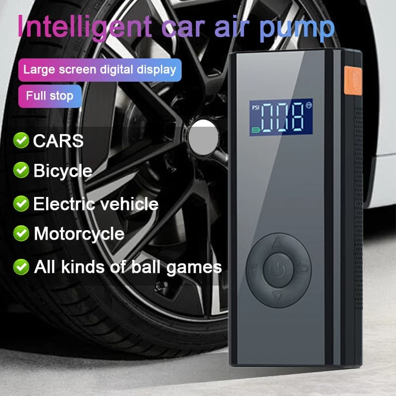 Accessori per auto Pompa d'aria portatile Set completo Gonfiatore per pneumatici Pompa d'aria per palloncino per bici elettrica ricaricabile per auto