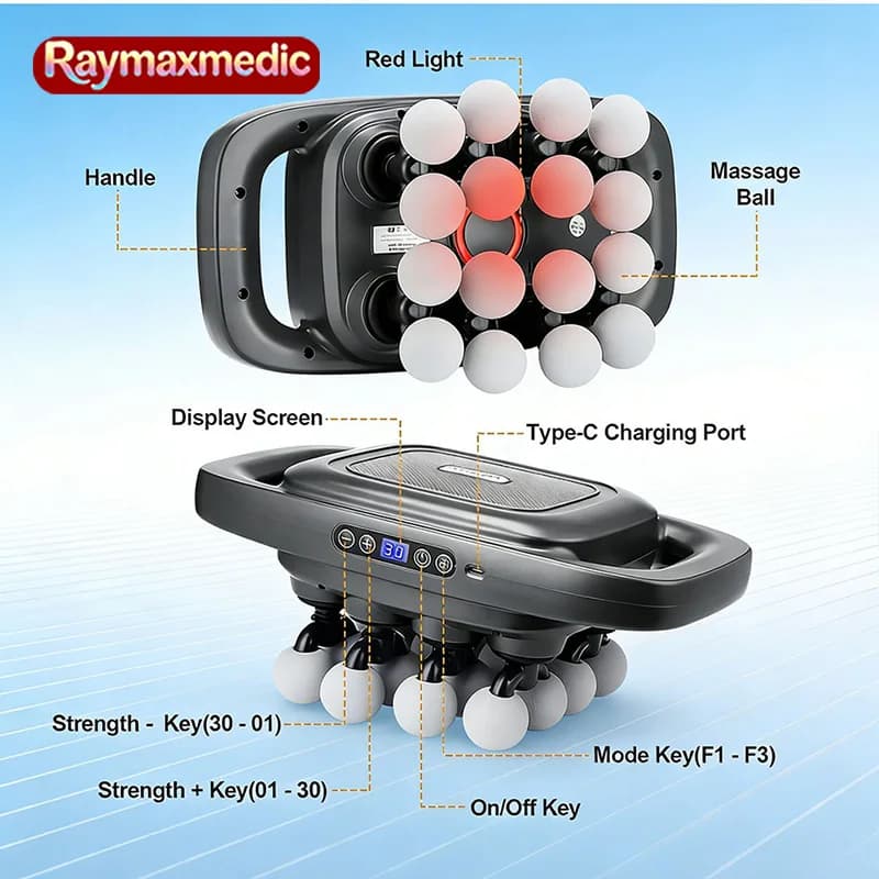 Massage Gun 16 Custom Heads, High Frequency Massage for Body, Back, Collo and Spalle