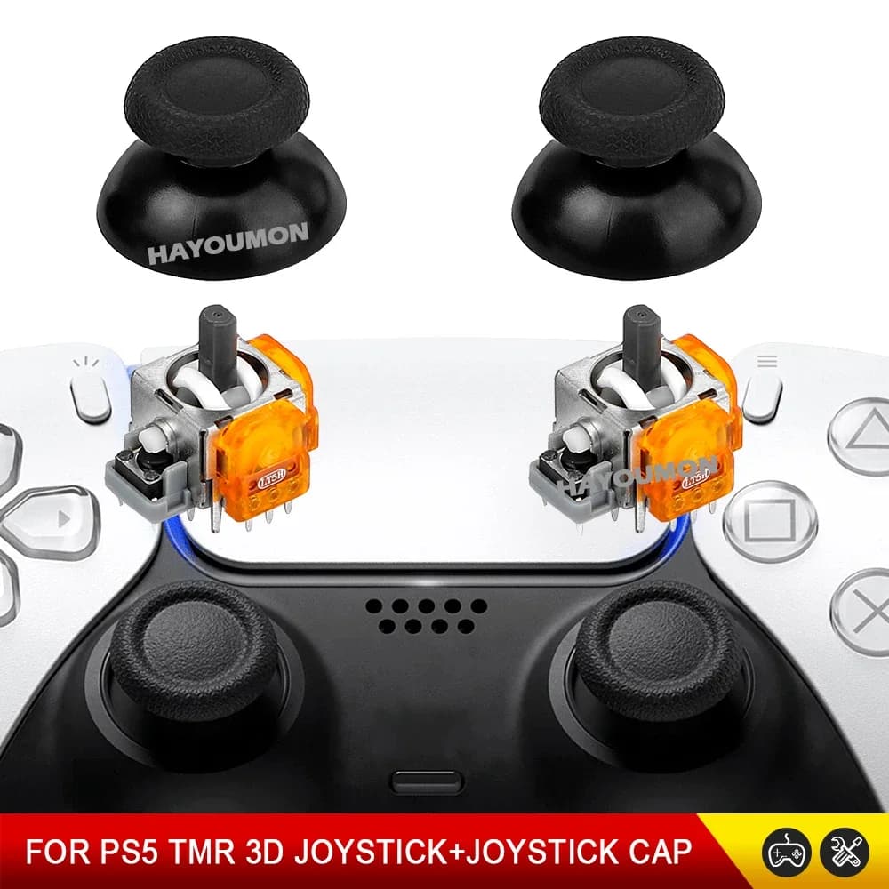 Joystick Elettromagnetico Anti-Drift TMR con Cappuccio per Controller PS5, Levetta Analogica 3D, Accessori di Ricambio per Giochi