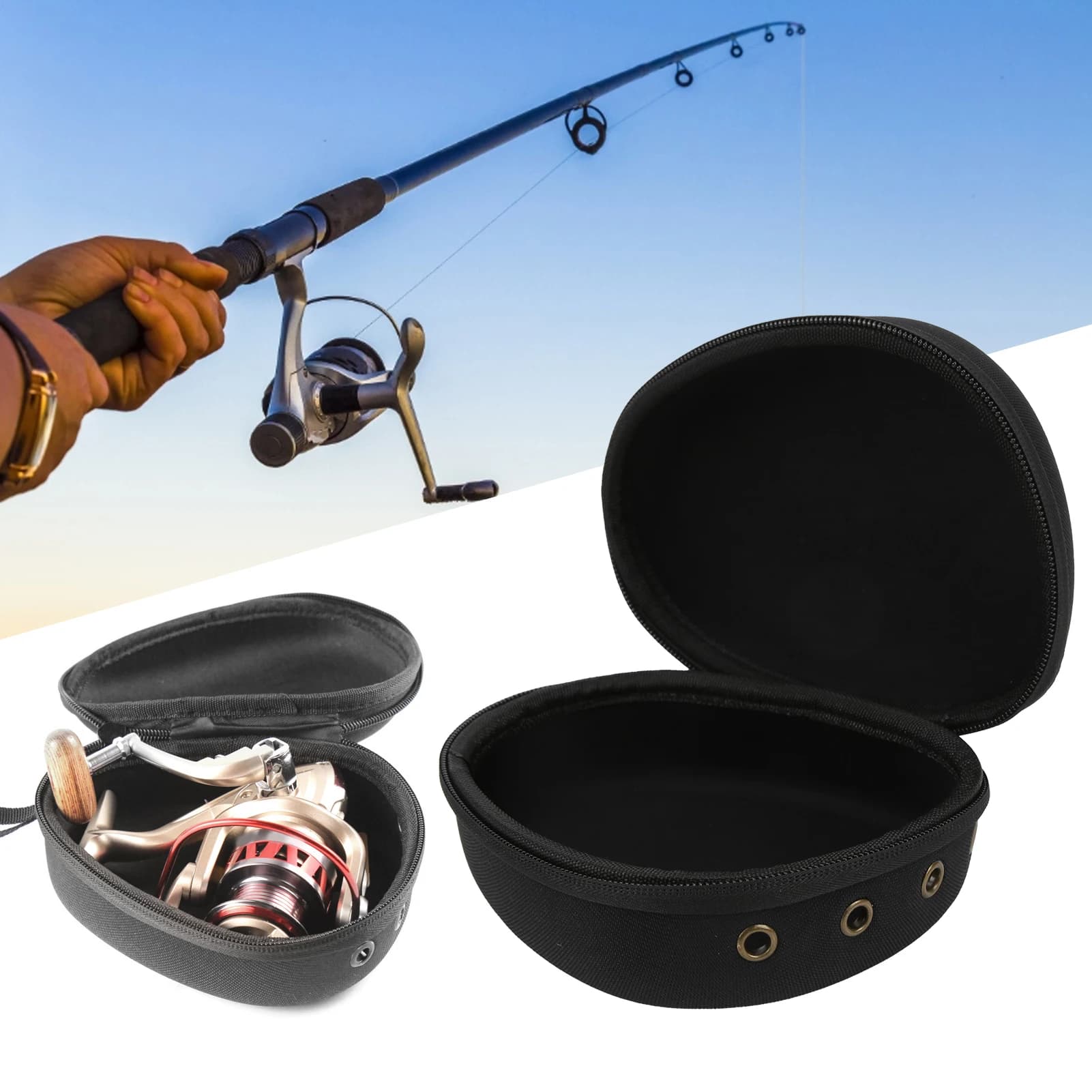 EVA Drop Protective Bag for Fishing Mill, Spinning and Drum Mulinello Case, Fishing Accessories