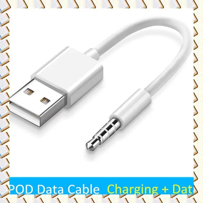 A14M 5X Suitable For Ipod SHUFFLE Data Cable USB Mp3 Charging 3, 4, 5, 6 7Th Generation Charger Wire
