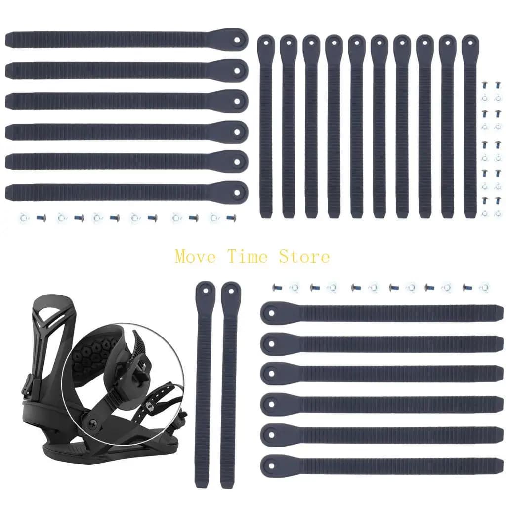 92ME Snowboard Binding Ladder Strap Replacement Wear Resistant Snowboard Ankle Ladder Strap for Outdoor Skiing Snowboarding