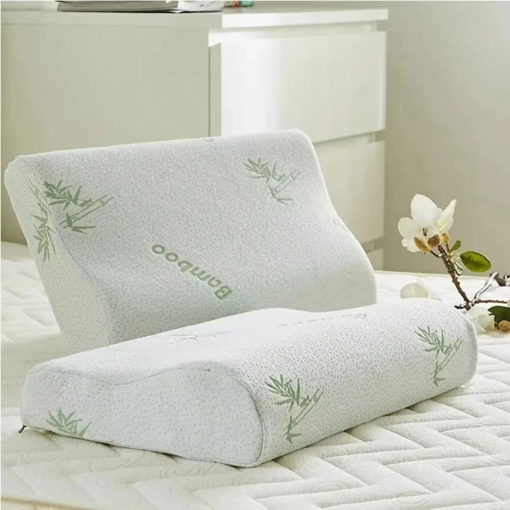 New Slow Rebound Bamboo Fiber Pillow Health Care Support NeckRelief Memory Foam Pillow Comfortable Soft Orthopedic Pillows Home