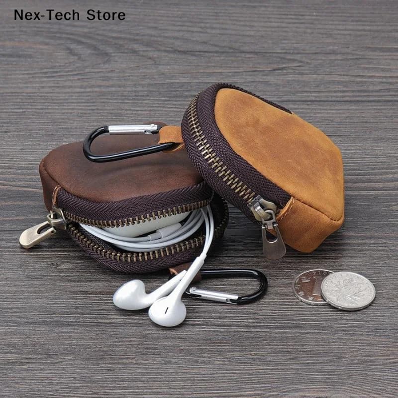 [NT] Piccolo Portamonete Retrò con Cerniera, Accessori per Auricolari, Borsellino in Pelle PU per Monete, Ciondolo per Borsa[NT]