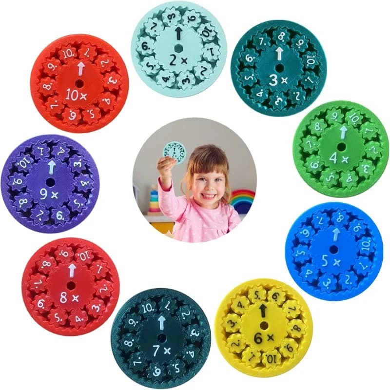 Matematica Fidget Spinner Giocattoli sensoriali Ragazzi Ragazze Gioco con la punta delle dita Matematica Fact Gyros Fidget ADHD Autismo per i regali dei bambini (Aggiungi o meno)