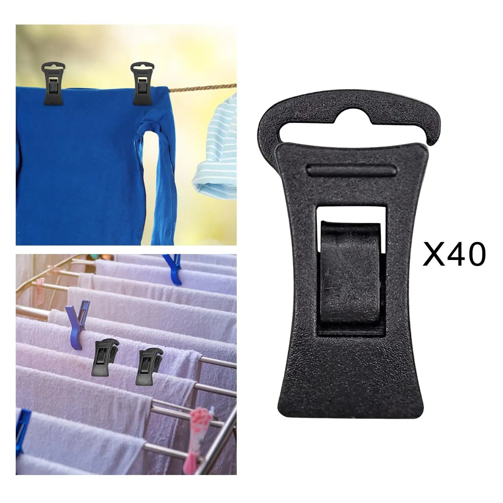 40 socks clip holders, clothes clips, towel clips, laundry clips