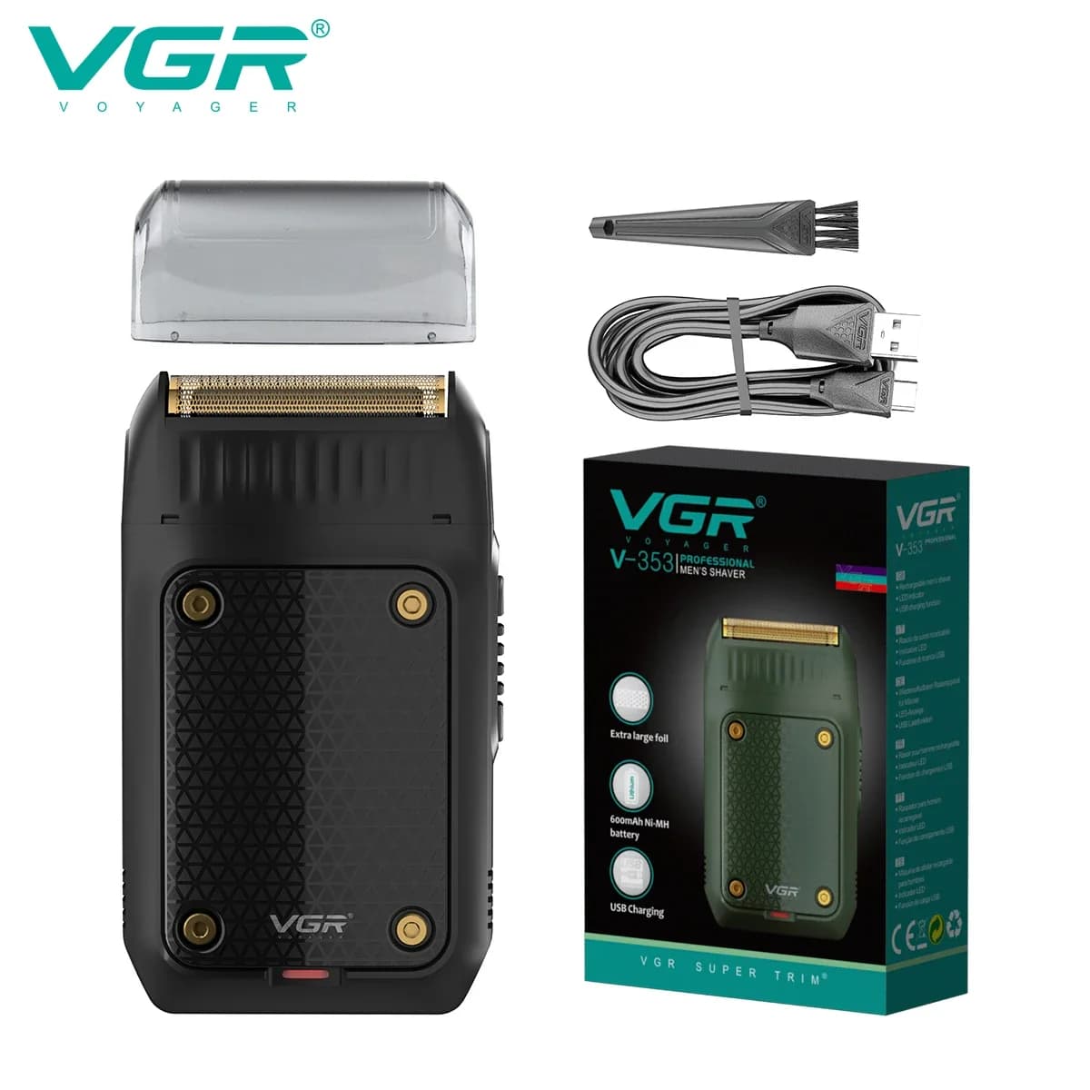Razor VGR Single Blade Electric Razor Powerful Shaving Machine Rechargeable Portable Hair Cutters for Men V-353