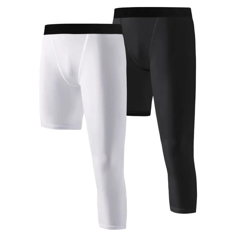 Leggings da basket a gamba singola - Pantaloni a compressione ad asciugatura rapida per adolescenti 6-14 anni, calcio yoga corsa fitness