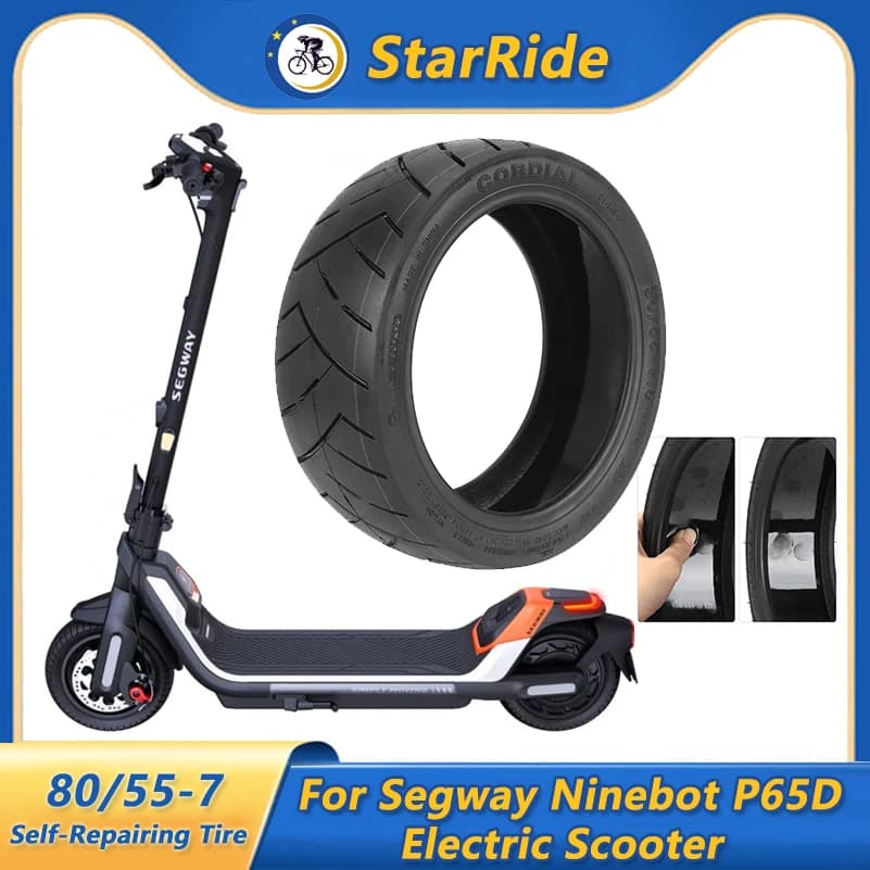 Pneumatico per vuoto da strada autorigenerante per Segway P65D 80/55-7.0 Pneumatico 10.5*3.0 Anti foratura 10.5x3.0 Pneumatico Scooter elettrico Accessori