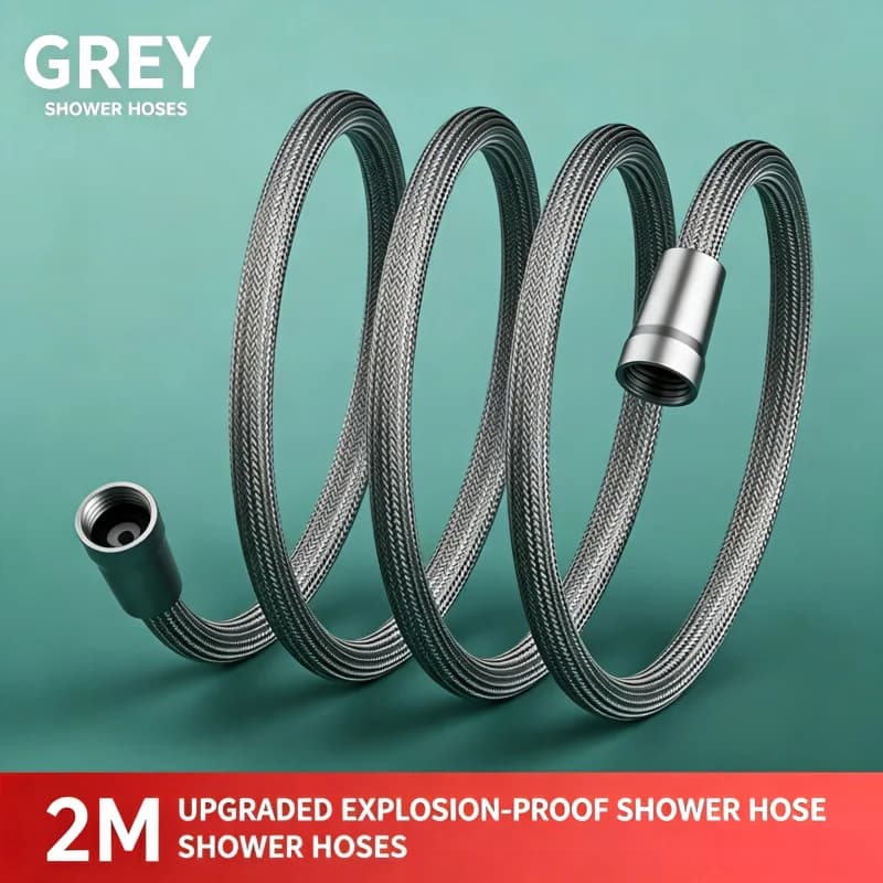 Anti-kink Nylon Rope Braided Shower Hose G1/2 Universal Explosion-proof Flexible Hot Cold Water Pipe