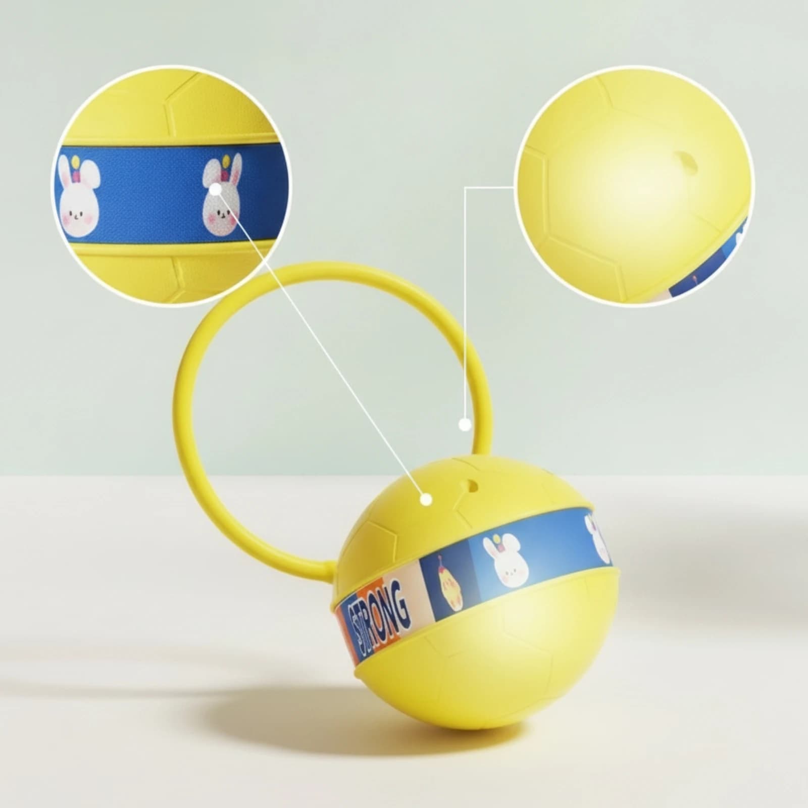 Foot-Swing Skip Ball Battery-Powered Skip Ball with Hoop Flexible Comfortable for Children, Night-Time, Indoor