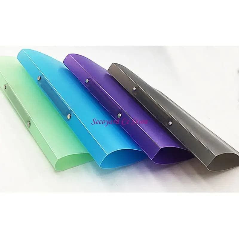 N3UC Ring Binder Colorured Transparent Loose-leaf Paper File Folder School Office Document Storage