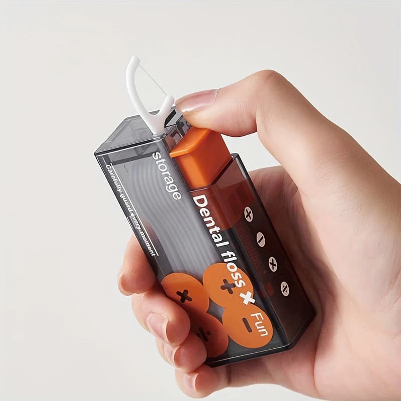 Floss box Dispenser Portable 10Pcs Dental Floss Storage Box Outdoor Postprandial Oral Hygiene Clean Care Auto Refillable Flosser