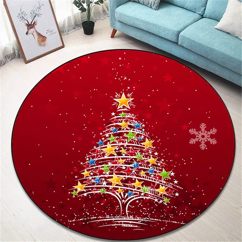 Christmas Rug Printed for Living, Kids Mat, Floor Mat, Yoga Mat, Bedroom Anti-slip Mat and Gaming Chair, Gift